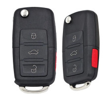 Ключ KeyDiy KD B01-3+1 в стиле VAG с кнопкой тревоги