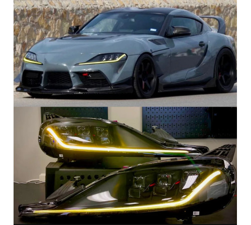 Ходовые огни желтого цвета для Toyota Supra кузове A90