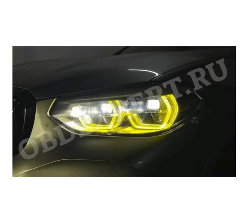 Желтые ангельские глазки для BMW X3M, X4M, IX3 F97, F98, G08