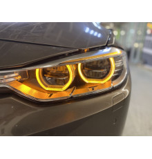 Желтые ангельские глазки для BMW 3 F30, F31