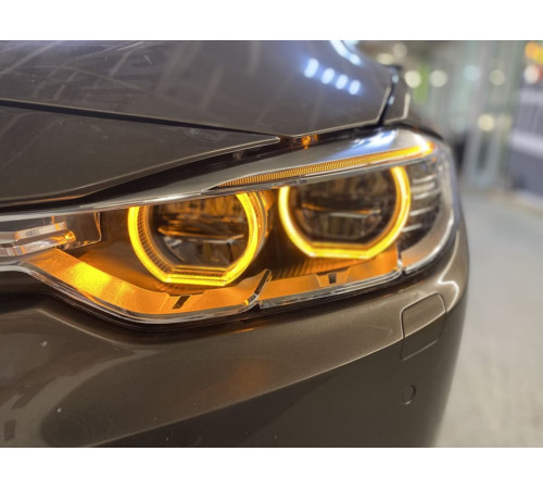 Желтые ангельские глазки для BMW 3 серии F30, F31